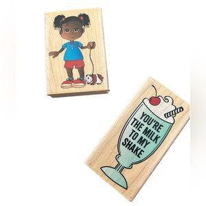 Fun Themed Wooden Stamp Set